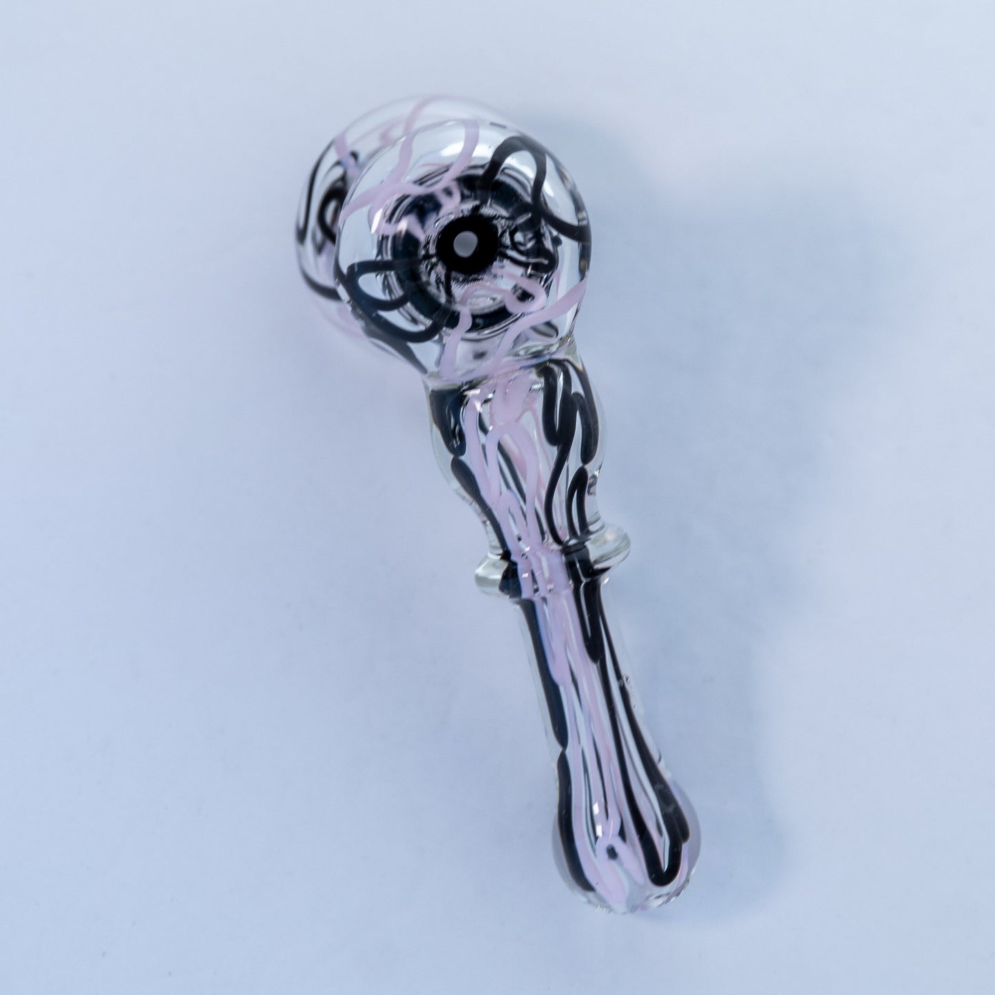 Pink/Black Striped Bubbler